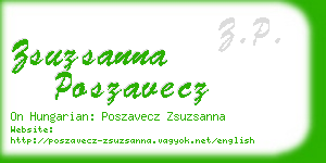 zsuzsanna poszavecz business card